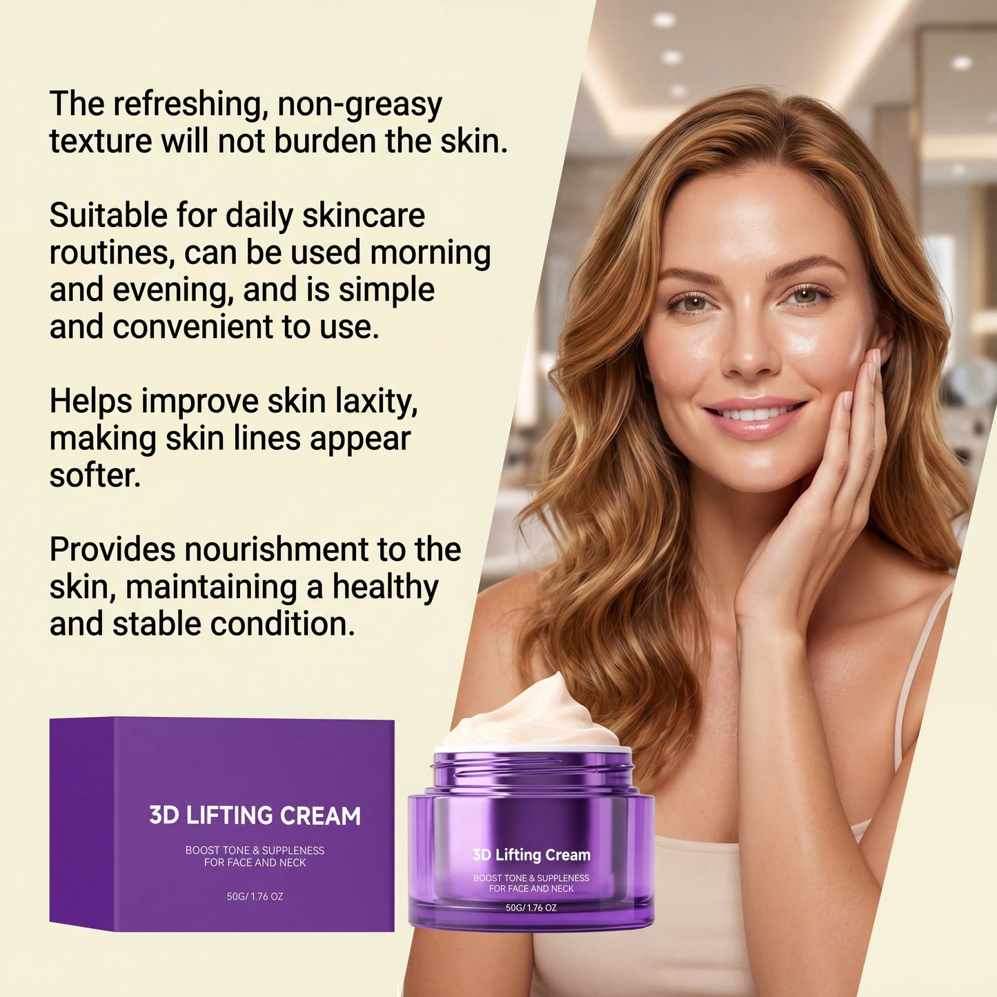 Korean 3D Lifting & Firming Night Cream π | Anti-Wrinkle Face Sculptor πββοΈ