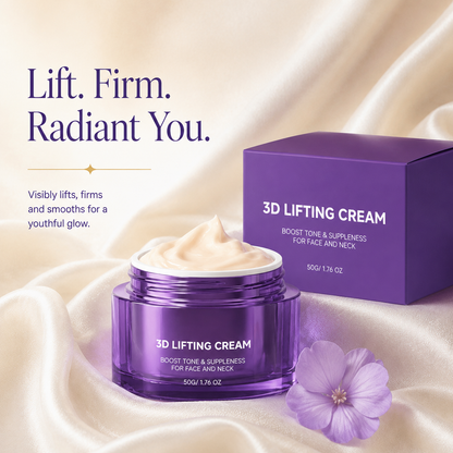 Korean 3D Lifting & Firming Night Cream 🌙 | Anti-Wrinkle Face Sculptor 💆‍♀️