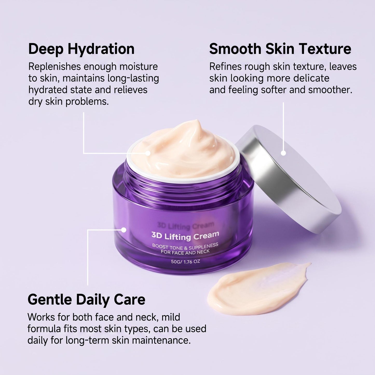 Korean 3D Lifting & Firming Night Cream 🌙 | Anti-Wrinkle Face Sculptor 💆‍♀️