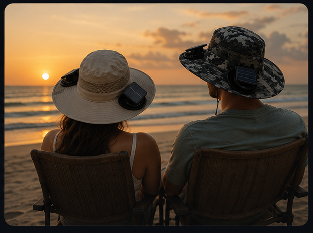Solar Fan Hat – Portable Solar Powered Cooling Cap for Fishing, Hiking, Camping & Outdoor Sun Protection